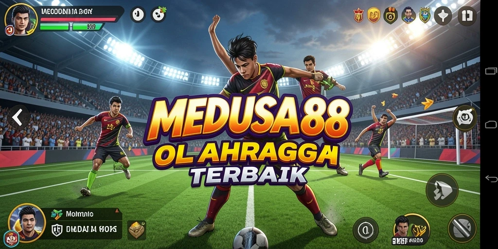 Screenshot utama MEDUSA88 menampilkan aksi olahraga yang seru dan dinamis.