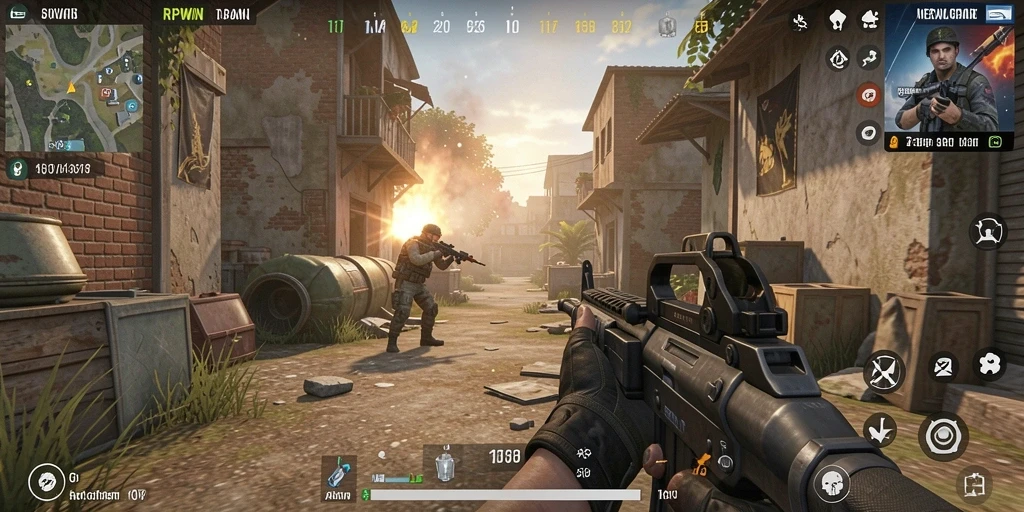 Screenshot dari gameplay intens RPWIN yang menunjukkan pertempuran mendebarkan.