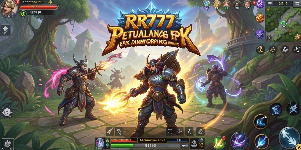 Screenshot utama RR777 menampilkan aksi seru dalam dunia MMORPG.